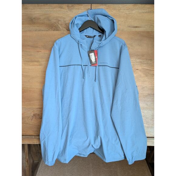 Travis Mathew Other - Travis Mathew Travel Bliss Hoodie Mens 2XL Captains Blue Long Sleeve 1/4 Zip NWT